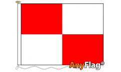 Red and White Chequered Beach Safety Flags